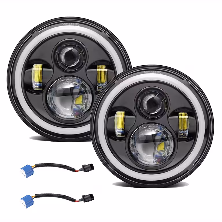 Rundes LED-Scheinwerfer 7 Zoll für Jeep Wrangler, Suzuki Samurai, Nissan Patrol – leistungsstarke Auto- und Motorradbeleuchtung