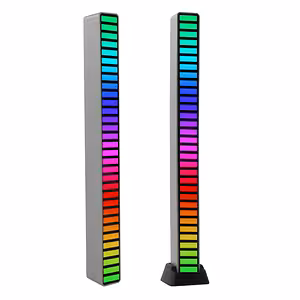 LED RGB-Leiste mit Soundaktivierung – VU-Meter Musiklichter, 32 LEDs, USB-C, spektakuläre Effekte