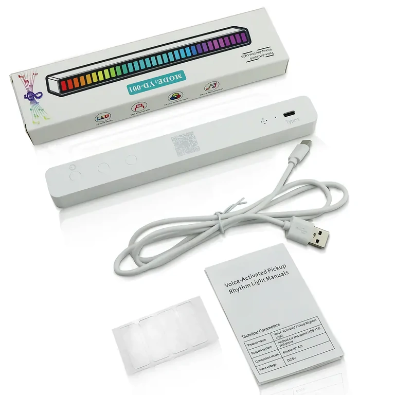 RGB LED-Leiste mit eingebautem Akku, verschiedene Lichtmodi und Musikrhythmus