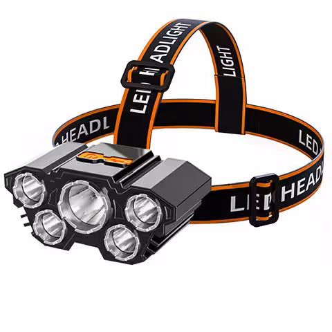 Professionelle LED-Stirnlampe mit Akku – leistungsstark, lange Laufzeit für Angeln und Camping