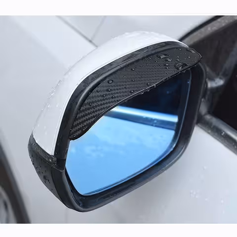 Regenabweiser für Autospiegel Carbon – flexible Seitenschutzleiste mit 3M-Klebeband