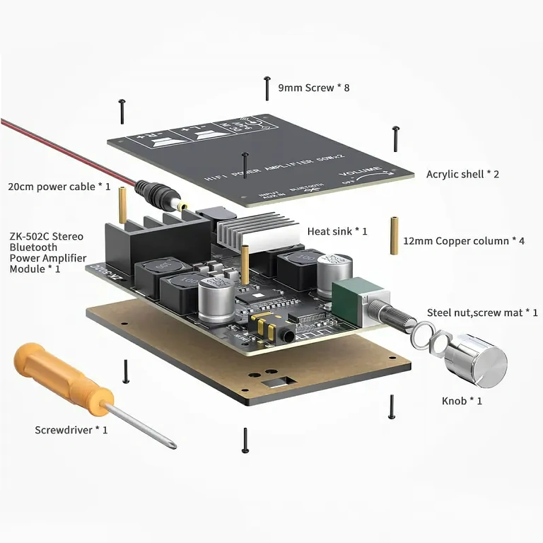DIY Bluetooth Stereo-Audioplatine mit TPA3116D2, 100W Gesamtleistung