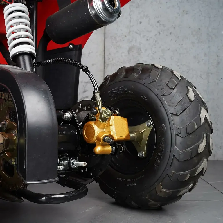 Goldfarbener ATV-Bremssattel mit Scheibe, Modell für hinten