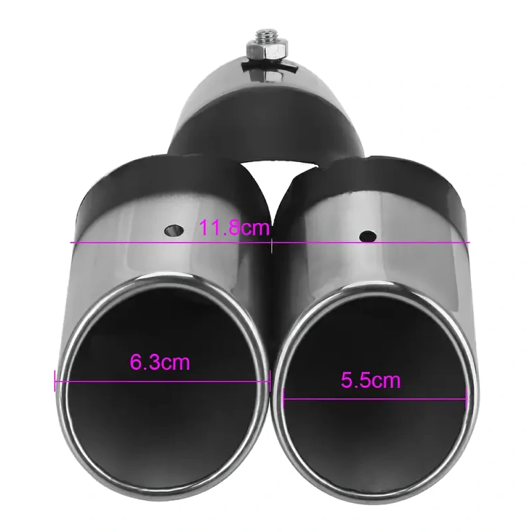 Universelles Edelstahl-Endrohrdekor