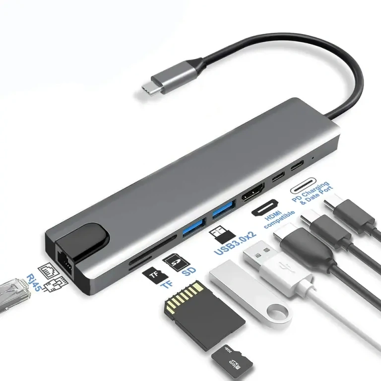 USB-C-Hub mit SD- und TF-Kartenleser USB-C Adapter mit SD- und TF-Kartensteckplätzen