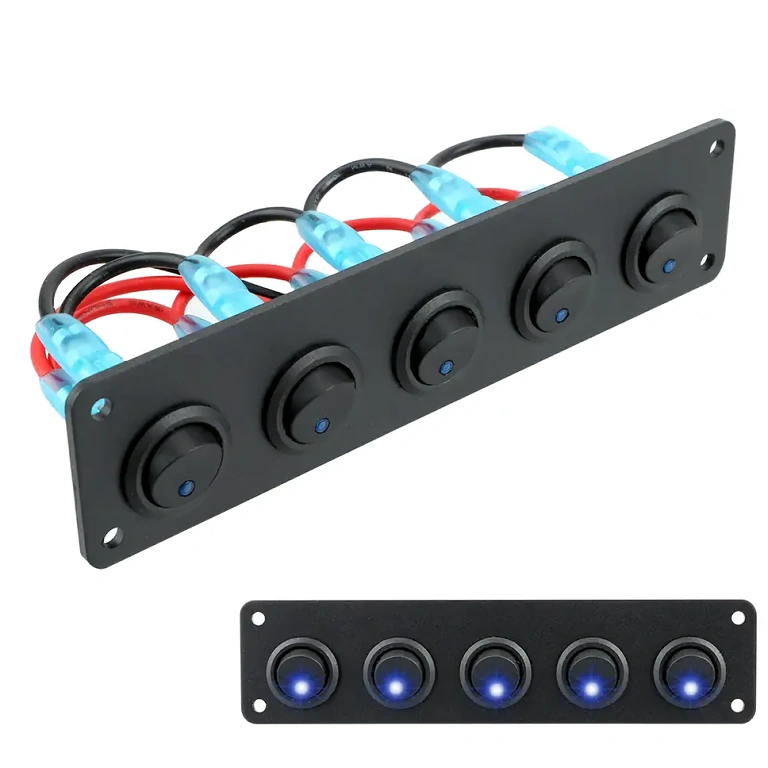 Leuchtende blaue LED-Tasten, aktives Panel