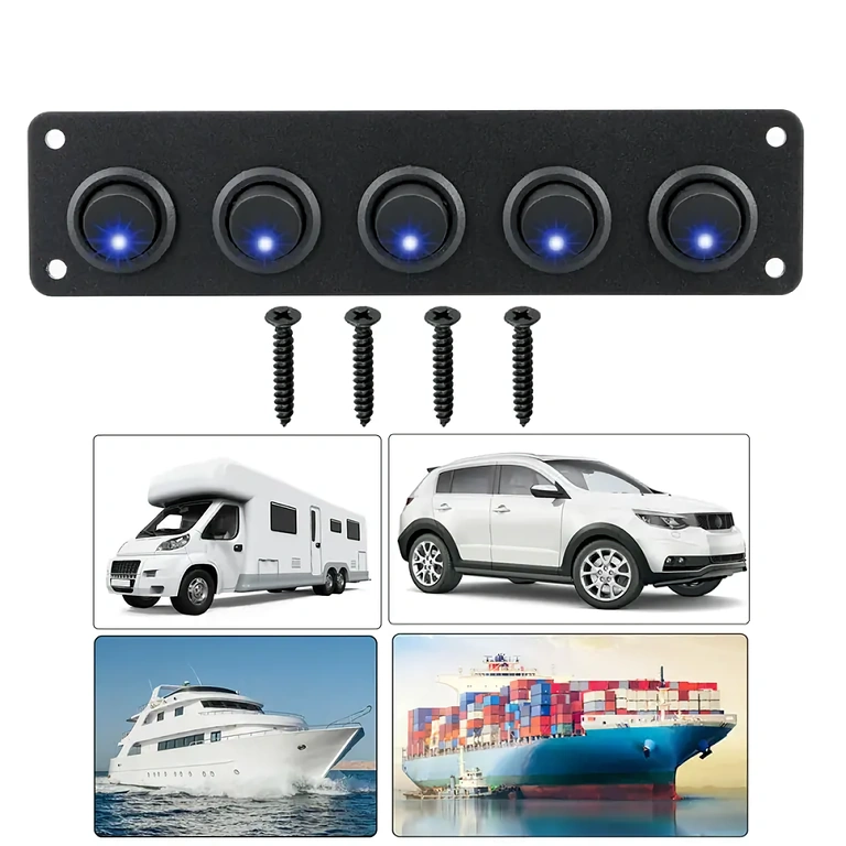 Beispielmontage des Schalterpanels im Armaturenbrett eines Fahrzeugs