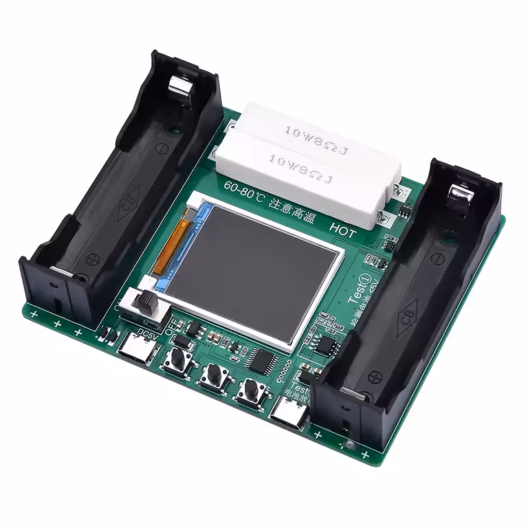 18650 Batterietester mit Farbdisplay, automatische Lade- und Entladefunktion – USB Type-C