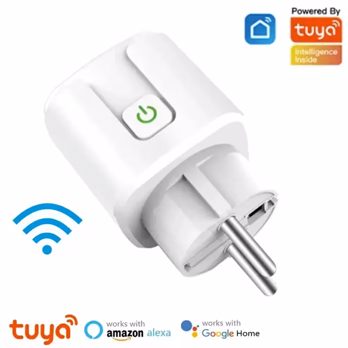 WiFi Smart-Steckdose 20A mit Verbrauchsüberwachung – Frontansicht