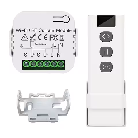 Automatisierungssystem für Rollläden, Jalousien, Vorhänge – WiFi, Tuya, RF-Fernbedienung