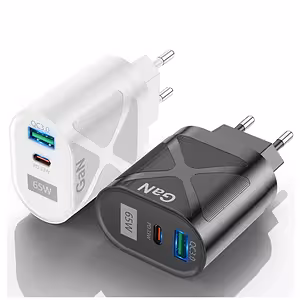 65W GaN USB-C & USB-A Ladegerät für Handy und Tablet – Fast Charger PD QC für iPhone, Samsung, Android