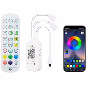 LED-RGB-Streifen Controller Smart WiFi Tuya mit Fernbedienung, Dimmer und Musiksteuerung