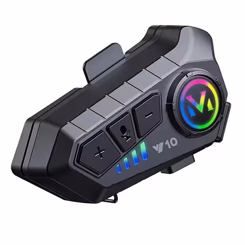 Bluetooth 5.3 Intercom für Motorradhelm mit 1000mAh Akku und langer Laufzeit