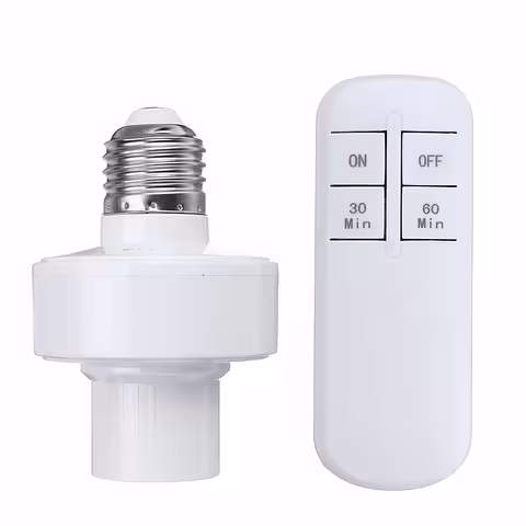 E27 Fassung mit Wireless-Fernbedienung und Timer