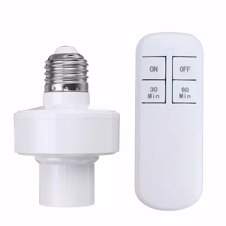 E27 Fassung mit Wireless-Fernbedienung und Timer