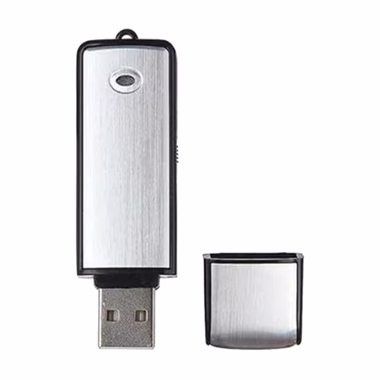 USB-Stick / Digital Audio Recorder 16GB mit empfindlichem Mikrofon und wiederaufladbarem Akku – 160 Stunden Aufnahme