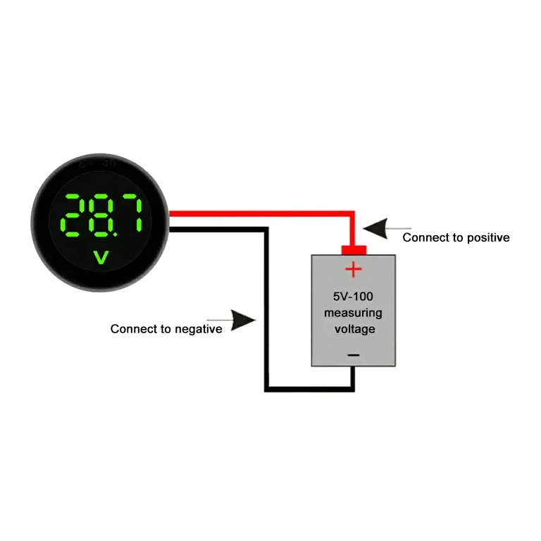 Batteriespannungstester 12V mit digitaler Anzeige