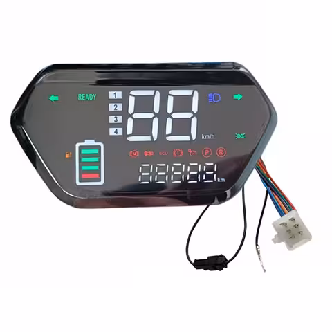 Digitales LCD-Display für Roller, E-Bike, E-Scooter, Harley und CityCoco – kompatibel mit 48V, 60V, 72V