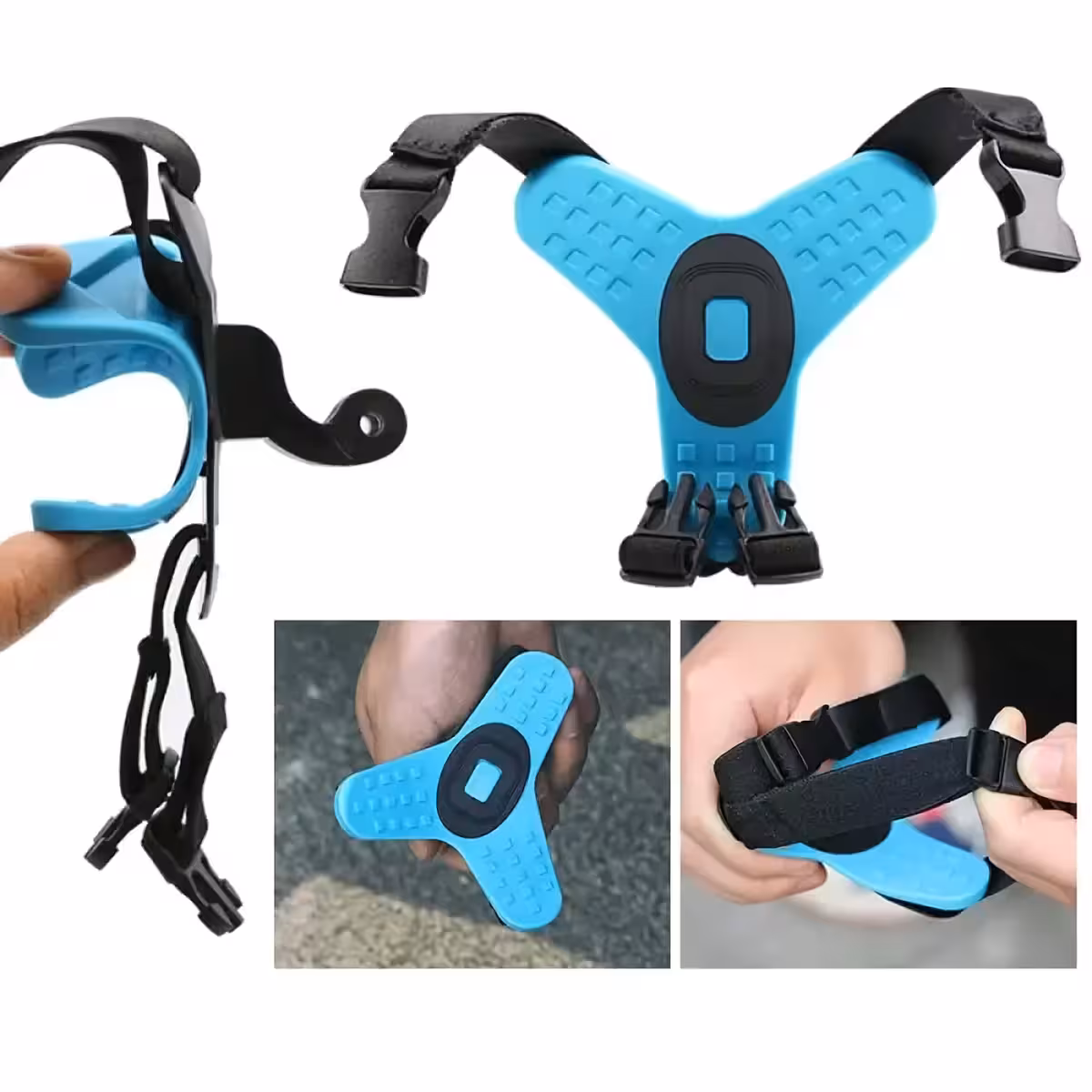 Sicheres System zur Befestigung der Actionkamera am Motorradhelm