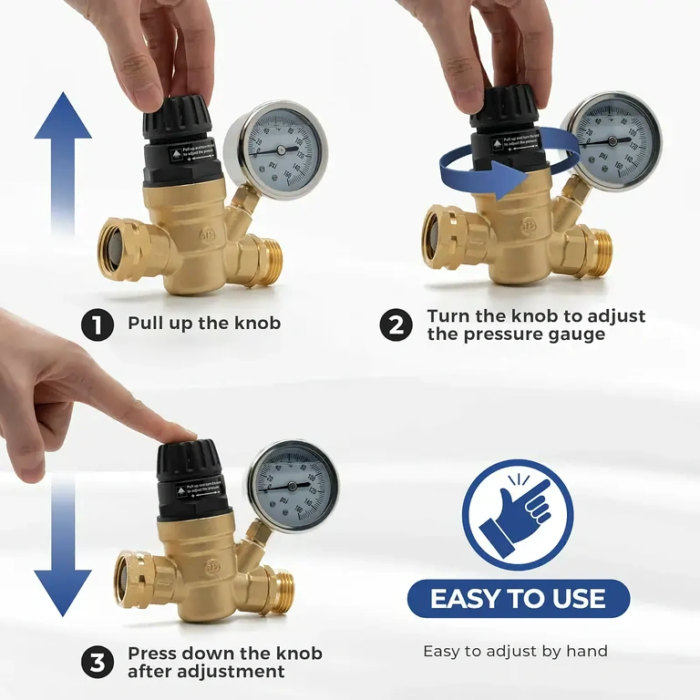 Feine Druckeinstellung bis 160 PSI