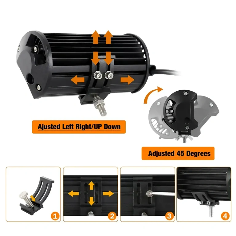 Doppelset LED-BAR 240W Set aus zwei LED-Bars mit stabilem Halter, für Offroad-Fahrzeuge