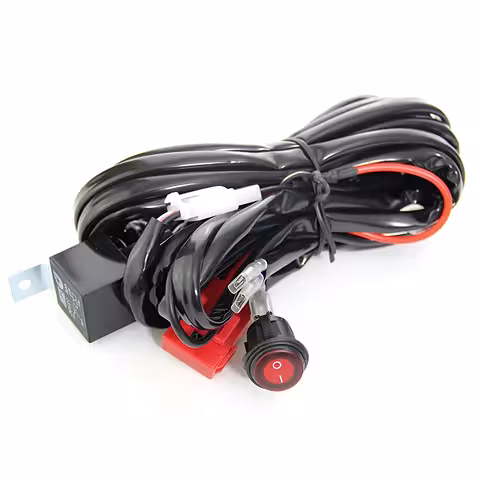 Verkabelung LED-Scheinwerfer Auto/Motorrad 12V – 40A Relais, 30A Sicherung, kompatibel LED BAR