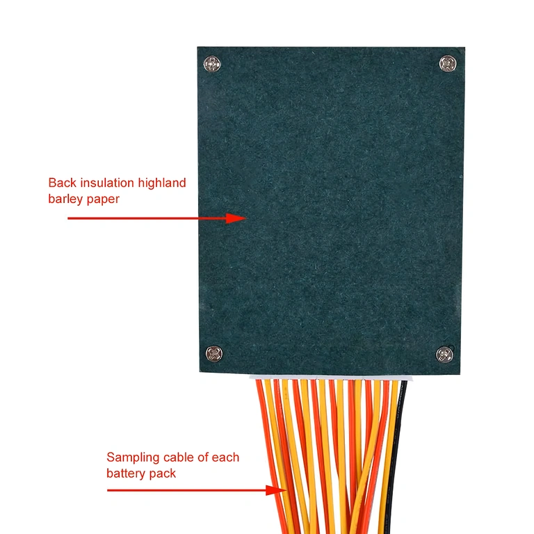 Bild der Rückseite der BMS-Platine 16S 60V 40A