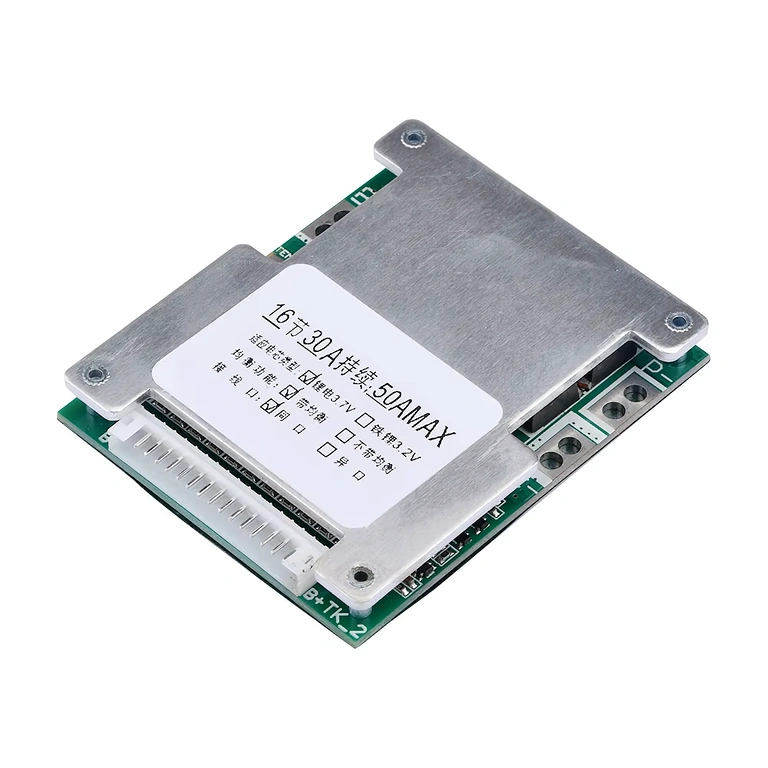 BMS-Platine 16S 60V 40A, Seitenansicht