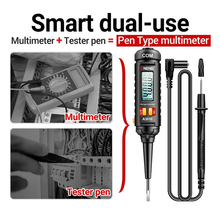 Praktische Demonstration der Verwendung des Spannungsprüfers