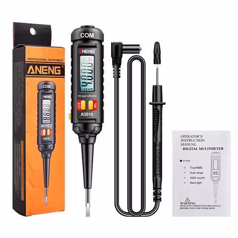 Digitales Spannungsmessgerät 12V 24V 220V – Stift-Multimeter automatisch mit professionellem Display und NCV