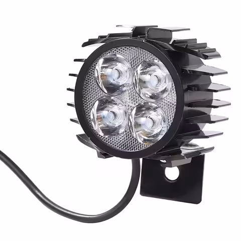 LED-Scheinwerfer mit integriertem Horn für E-Scooter und E-Bike – 12V-72V, leistungsstark und langlebig
