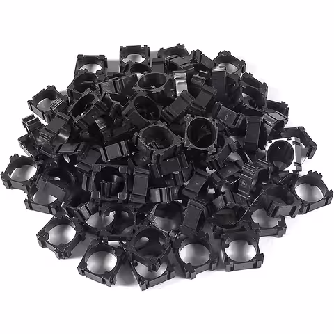 Set 100 modulare Halter für Li-Ion-Zellen 18650 – ABS-Klemmhalter für Batteriebank