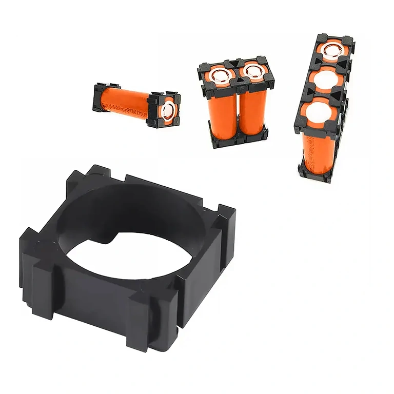 Nahaufnahme einer modularen 18650 Zellenhalterung