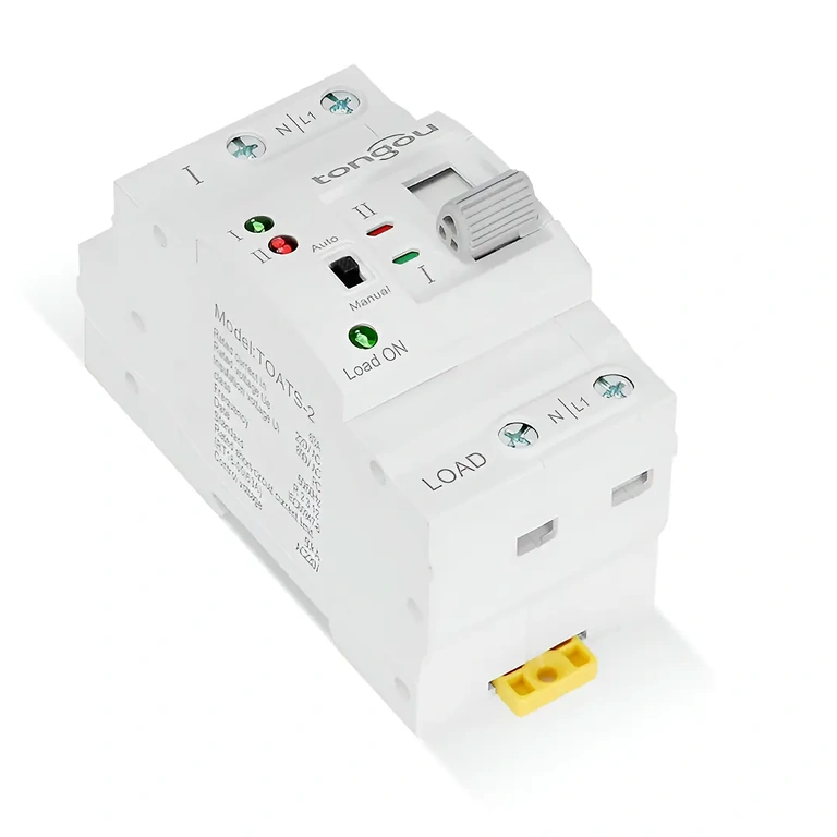 Detail ATS-Klemmen Nahaufnahme der Anschlussklemmen des ATS-Geräts