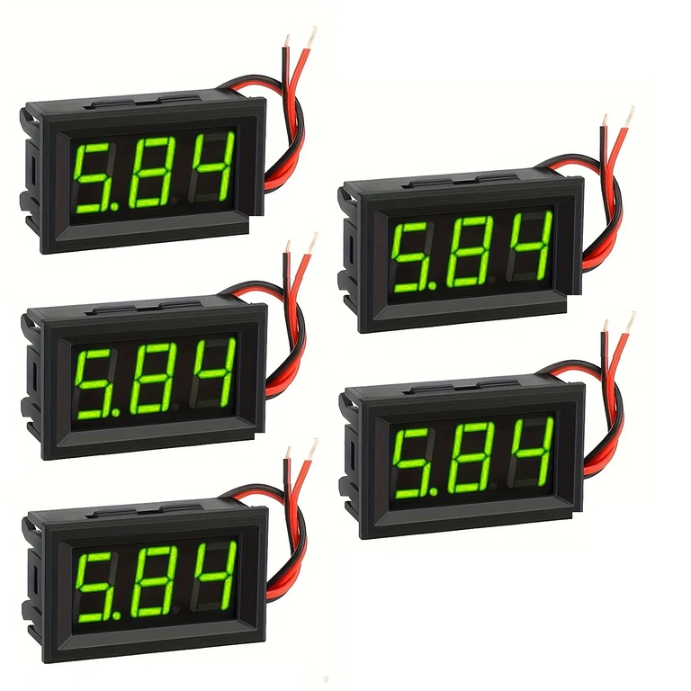 Set von 5 Digital-Panel-Voltmeter 5V-120V zur Messung von Gleichspannung
