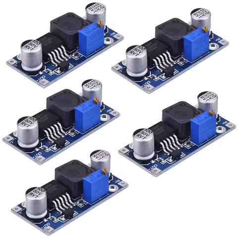Set 5 Stück – XL6009 DC-DC Boost Converter 4A Step-Up mit einstellbarer Spannung 3V–32V auf 5V–35V