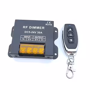 LED-Streifen Dimmer 5V 12V 24V 30A mit RF-Fernbedienung – DC-Controller für einfarbige LED-Streifen