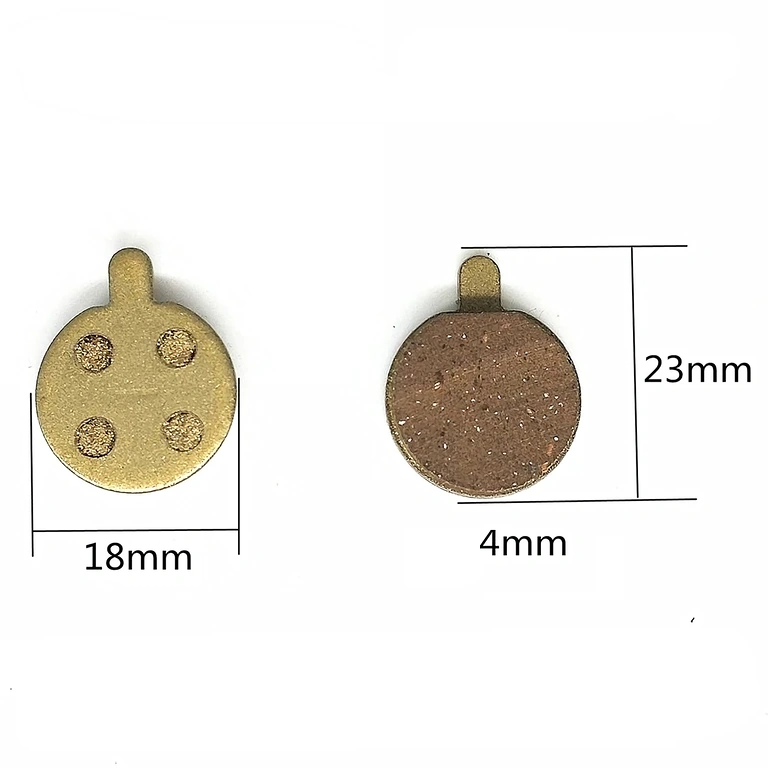 Abmessungen Bremsbeläge Exakte Maße der Bremsbeläge (18 x 23 x 4 mm)