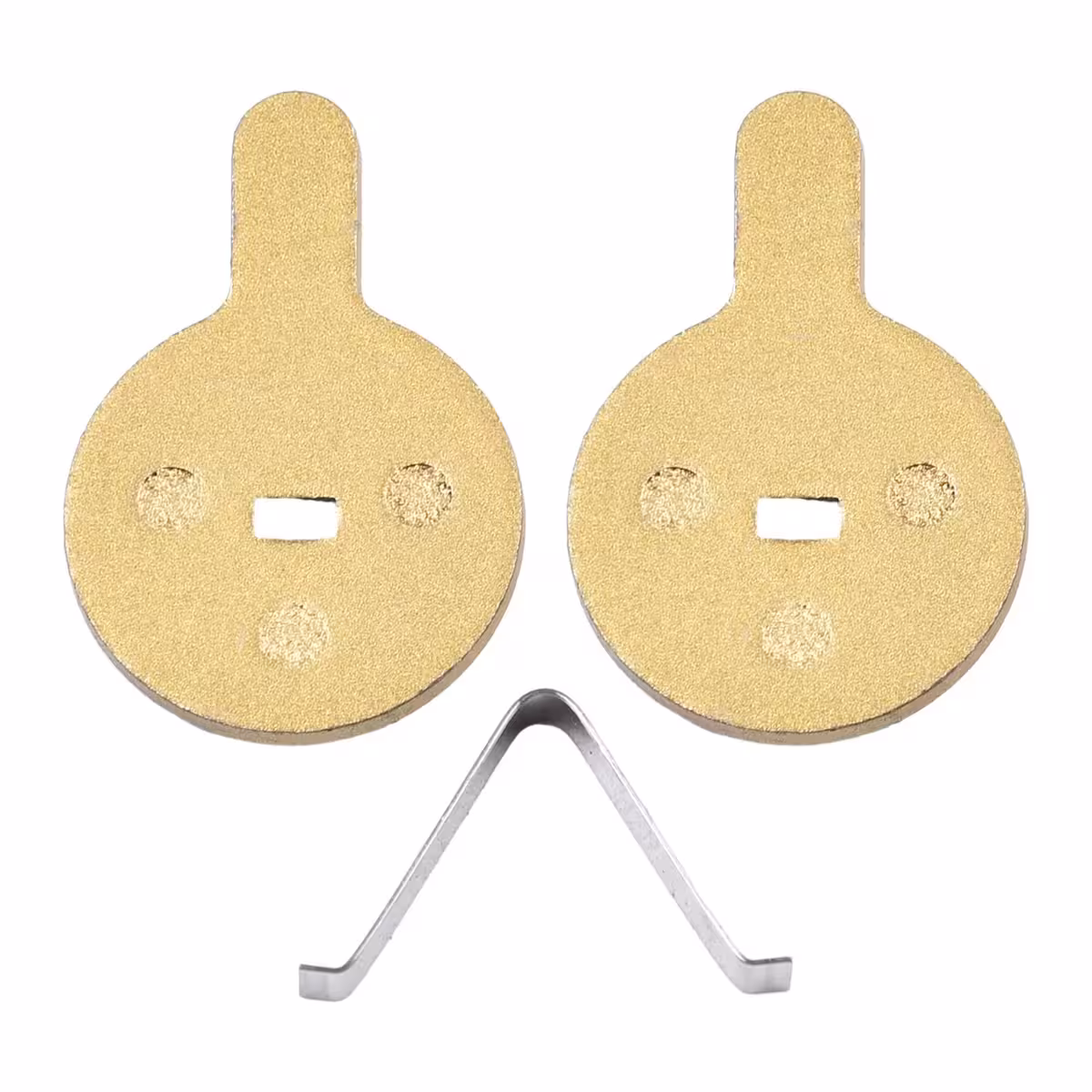 Nahaufnahme metallischer Bremsbeläge für Elektro-Scooter