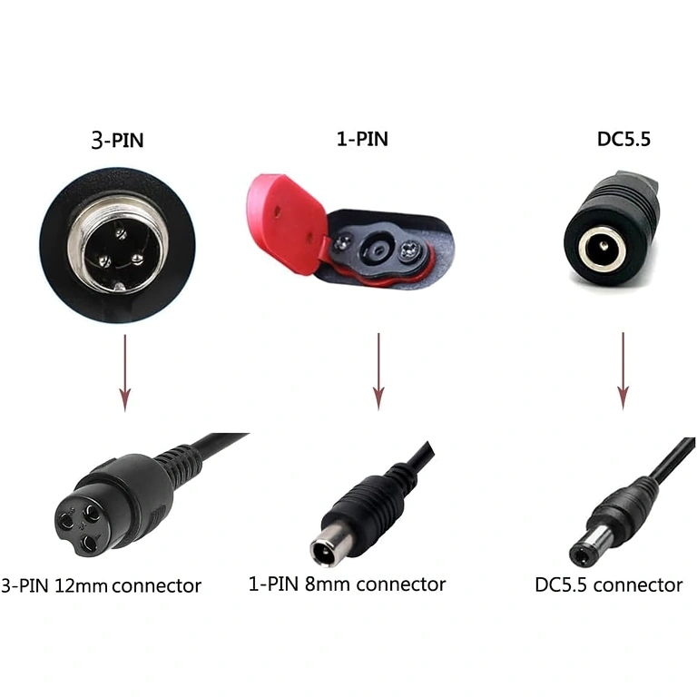 Ladegerät 36V–42V 3A für Xiaomi- und Segway-Ninebot-Scooter, 8mm Koaxialstecker