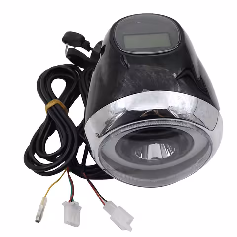 LED-Scheinwerfer für Citycoco-Harley Elektro-Scooter 60V mit LCD-Display, LED-Beleuchtung und elektrischem Zündschloss