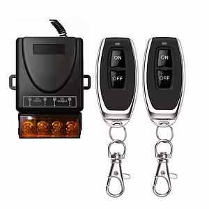 Relais mit Fernbedienung 12V–60V 30A – Schalter 12V / 24V mit 2 RF-Fernbedienungen 433 MHz