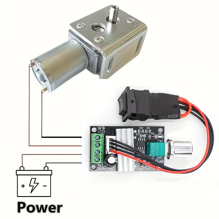 Anschluss DC-Motorcontroller PWM