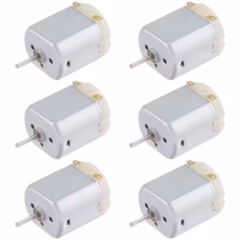Set 6 Stück: Mini-DC-Motor 130 3V–6V für Roboter, Ventilatoren und DIY-Projekte