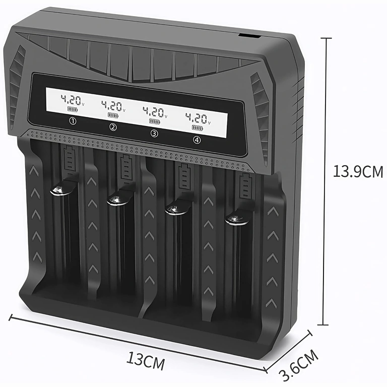 18650-Ladegerät, kompaktes und tragbares Design