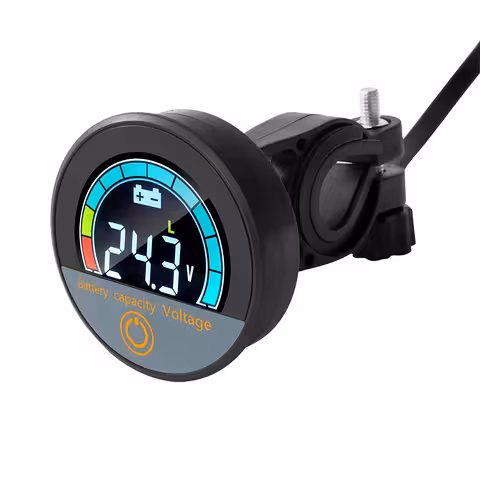 Batteriestatus- und Ladeanzeige – DC-Voltmeter 12–72V Li-Ion und LiFePO₄ mit Display für E-Bike, Scooter und Elektro-Roller