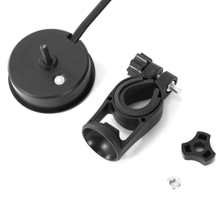 Digitales Anzeigemodul, Rückseite mit Anschlüssen und Kabeln, Anzeige Voltmeter und Batteriestand, kompatibel Li-Ion und LiFePO4 12V–72V