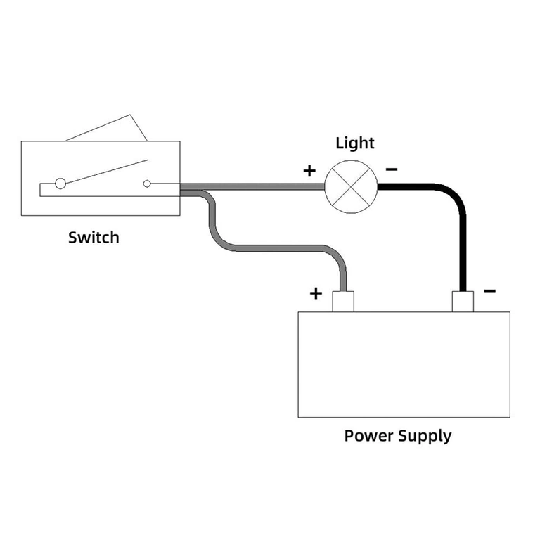 AWG18-Kabel und Rückseitenanschlüsse des Schalters