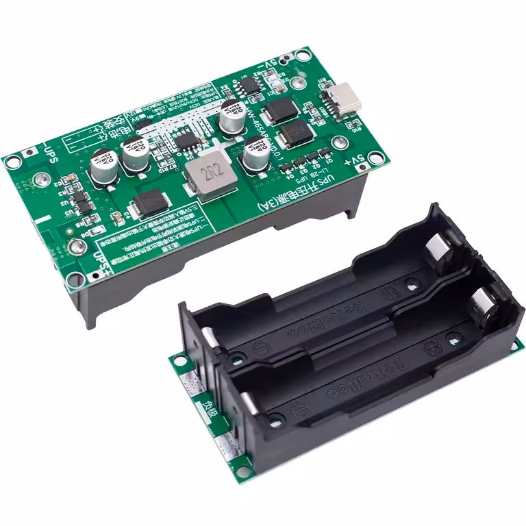 Mini-UPS-Modul 5V/12V – DC-UPS-Modul mit Ladefunktion für 18650-Akkus