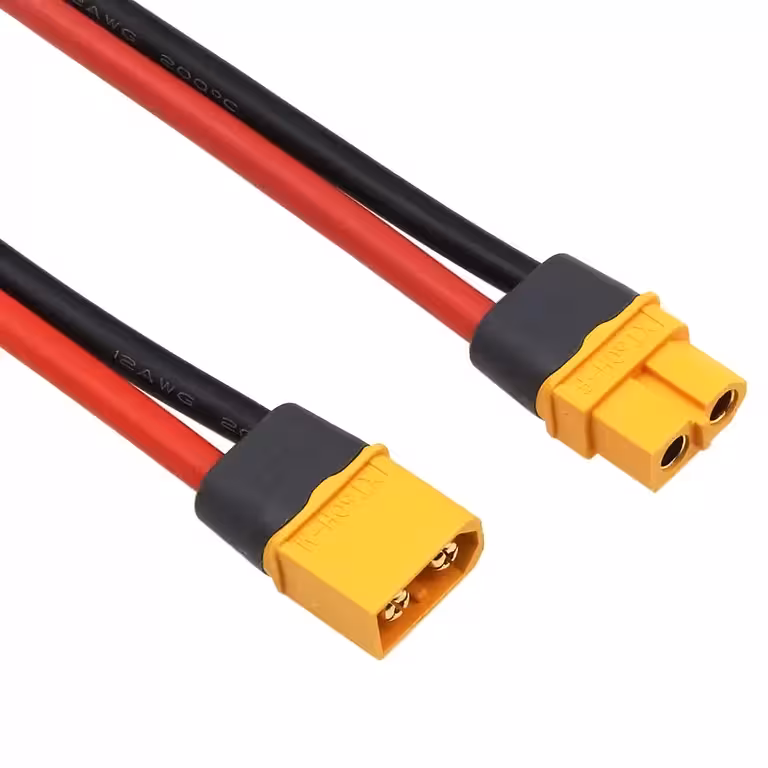 XT60-Steckverbinder Buchse + Stecker mit dickem 12AWG-Kabel 30 cm – XT60H-Anschluss für Hochleistungsbatterien